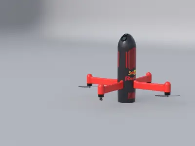 Redbull Drone Low-poly 3D model
