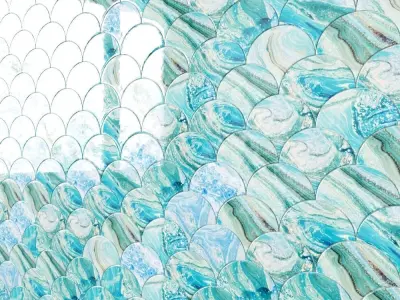 Fish Scale Tile 3D model