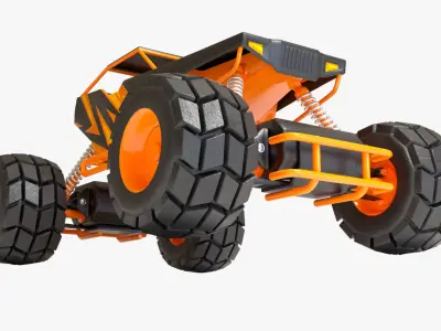 RC Car 3D Model Low Poly Low-poly 3D model