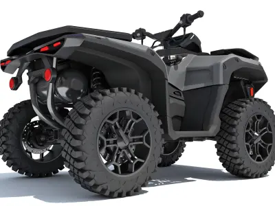 All Terrain Vehicle ATV Quad Buggy Bike 3D model