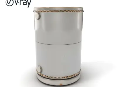 Industrial Cylinder with Rivets model pack Low-poly 3D model