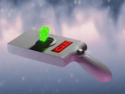  Rick and Morty Portal Gun Free 3D model