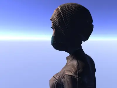 Clementine - animated rigged Survivor Cartoon Girl Low-poly 3D model