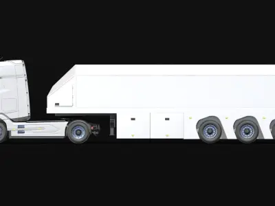 2021 DAF XG 480 Inloader Trailer Low-poly 3D model