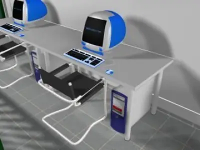 web design office - 3d model a 3D model