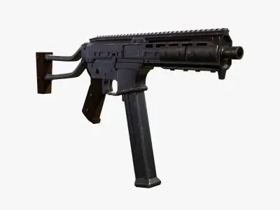 the gun smg45 3D model Textures Low-poly 3D model