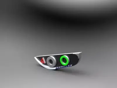 stylish car Headlight Free 3D model