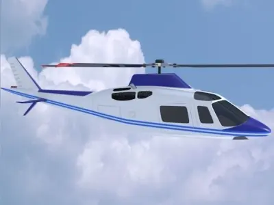 Agusta westland aw109 civil helicopter 3D model