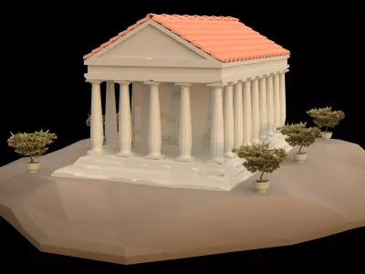 Roman temple Free 3D model