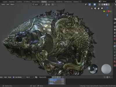 thai style art fish 3D model