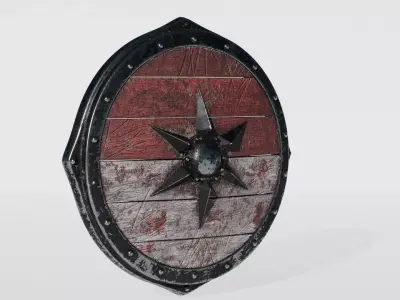 Viking Shield Low-poly 3D model 3D model
