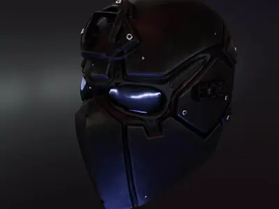 Devtac Ronin Ballistic Mask TACTICAL Low-poly 3D model