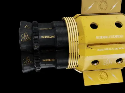 Starship 3D model pipe with metal rods Free 3D model