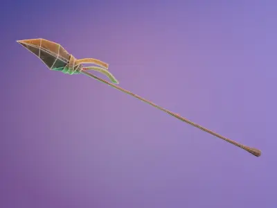 Stylized Lance Low-poly 3D model