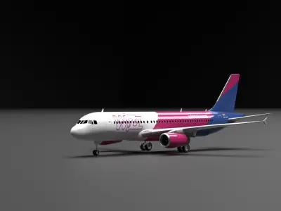 Airbus A320 WizzAir Livery 3D model