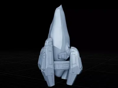 Futuristic Sci-Fi Crystal Energy Core Reactor 3D Model 3D print model