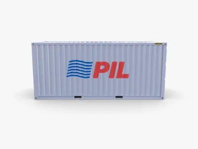 20ft Shipping Container PIL 3D model
