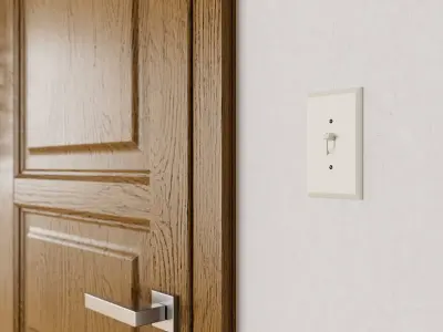  Three Light Switch Models, White 