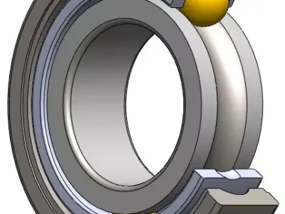 Ball bearing with a full cage Free 3D print model