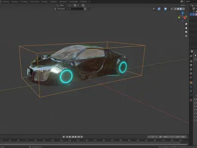 Futuristic Audi Free low-poly 3D model