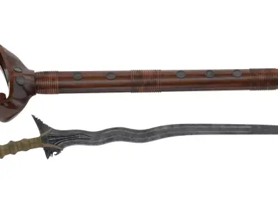 Kalis Sword Low-poly 3D model