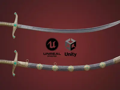 Noble Saber Free low-poly 3D model