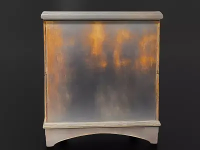 Antique blanket chest 3D print model
