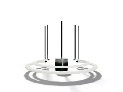 Sci-Fi Ceiling Light Panel - Low-Poly PBR Game Ready Low-poly 3D model