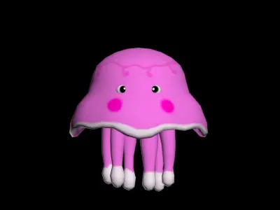 jellyfish Low-poly 3D model