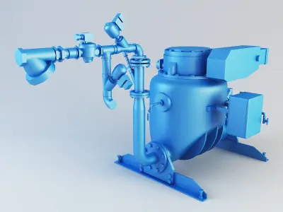 Ash vessel PN pump Low-poly 3D model