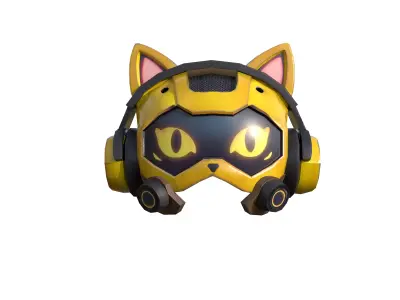 Roblox Hat Sci-fi Cat Ears 3D Model Low-poly 3D model