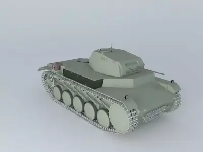 Panzer II -. Panzer II Ausf C (German tank) 3D model