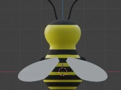 Bee toy Free 3D model
