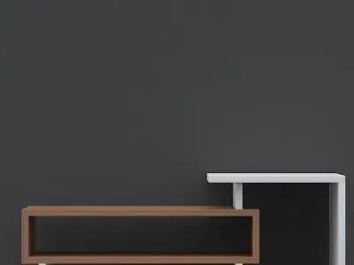 console wood Free low-poly 3D model
