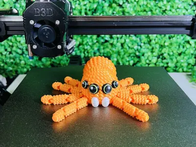 CROCHET SPIDER FLEXI - ARTICULATED - STL - 3MF MULTICOLOR 3D print model
