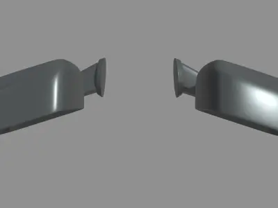 Car Mirror 012 Low-poly 3D model