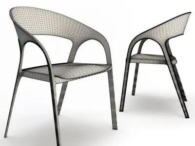Plastic Chair Gossip Starck Free 3D model