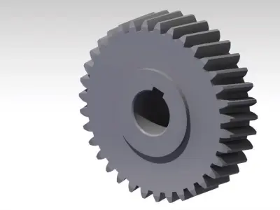 Cylindrical helical gear Free 3D model