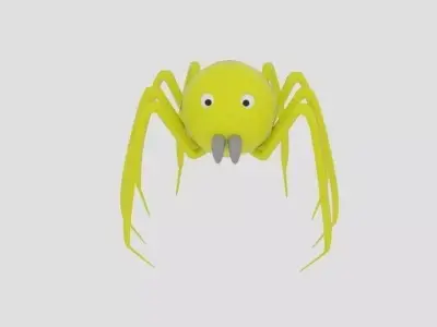 Sphere Spider Low-poly 3D model