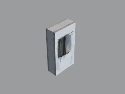 Medieval castle garderobe toilet Low-poly 3D model