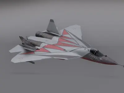 PAC Fighter Jet - Blender Low-poly 3D model