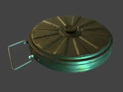 tellermine 35 Low-poly 3D model