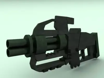 Grenade Launcher Low Poly Free low-poly 3D model