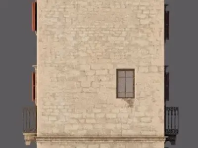 Mediterranean House 04 Low-poly 3D model