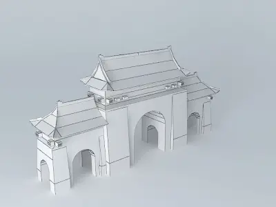 Guangzhou Zhongshan Memorial Hall gatehouse Free 3D model