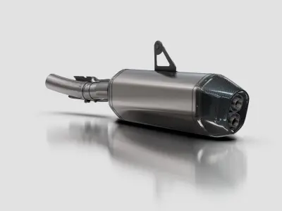 Akrapovic Slip-On Exhaust Low-poly 3D model