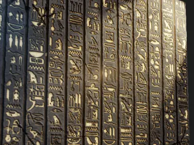 132 Egyptian Hieroglyphic RollBrush And Alpha 3D model