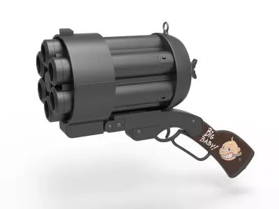 Big Baby Revolver from the movie Hellboy 2 The Golden Army 2008 3D model