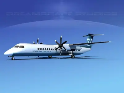 Dehaviland DHC-8 400 Universal Charter 3D model