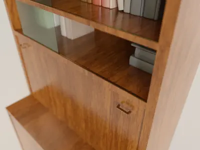 Soviet Style Wooden Cabinet Free 3D model